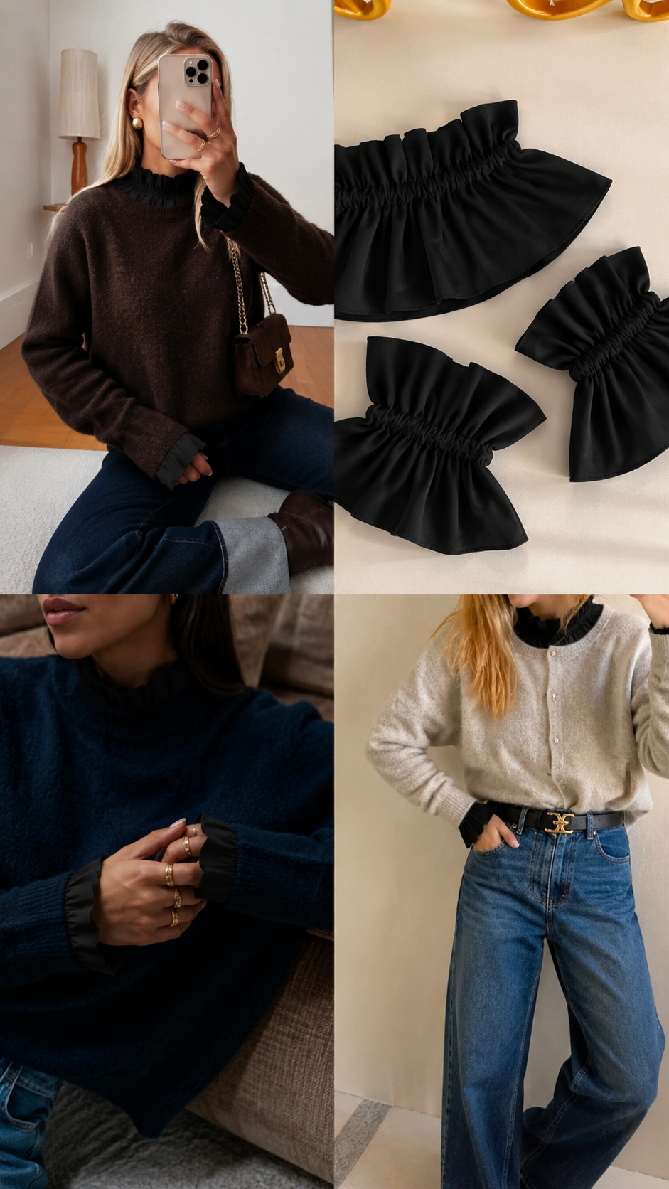 Col & Poignets à Volants – Pack 5 Couleurs

🖤 Noir | 🤍 Blanc | 💗 Rose | 💚 Vert  | 🤎 Marron