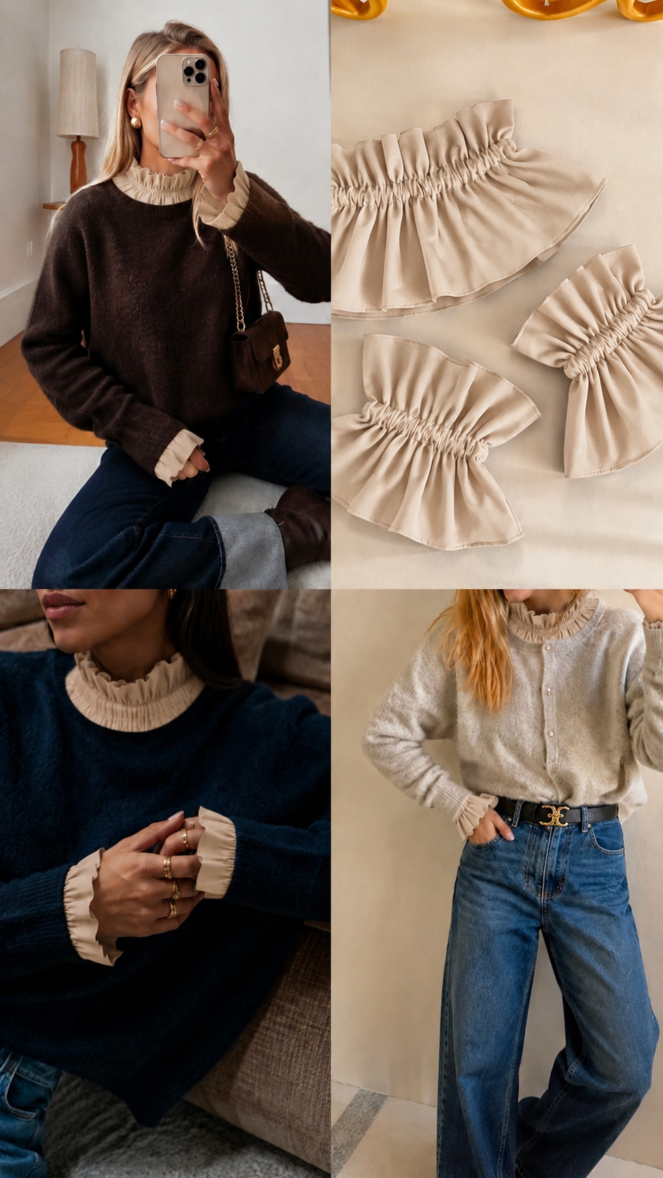 Col & Poignets à Volants – Pack 5 Couleurs

🖤 Noir | 🤍 Blanc | 💗 Rose | 💚 Vert  | 🤎 Marron